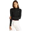Tommy Jeans Donna Pullover con Cerniera Cable Zip Thru Cardigan Aderente, Nero (Black), L