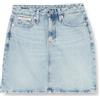 Calvin Klein Regular Mini Skirt Gonna A-Line, Denim Light, 24W Donna