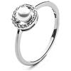 Boccadamo Anello da donna di 4US Cesare Paciotti. Gioiello realizzato inargento, zircone e perla con finitura rodio. La referenza è 4uan4592w-10