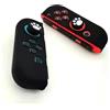 M Menbis Custodia in Silicone Narwhalss per Switch joy con (1 Paio, L/R) - Cover Protettiva Antiscivolo con Cappucci per Levetta, Antiurto e Resistente ai Graffi. (Nero (con grip per i poll)