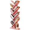 Meng Wei shop Libreria A Forma Di Albero Libreria Multistrato Per Soggiorno Portariviste Per Ufficio Scaffale Per Studio Scaffale Per Libri Illustrati Per Bambini (Color : Rosa, S : 40x20x132cm)