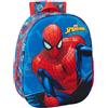safta SPIDERMAN 3D - Zaino scolastico, con design 3D, adattabile al carrello, ideale per bambini di diverse età, comodo e versatile, qualità e resistenza, 27 x 10 x 33 cm, blu marino/rosso, M, Casual