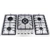 Loobiiny Built in Gas Cooktop 4Burners Stove Gas Hob - Fornello a gas da incasso a 4 fuochi, fornello a gas smaltato nero propano/gas naturale incluso (QG5Z53TCX)