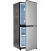 Gegtuon Frigorifero 106L, Frigo con Illuminazione a LED e Divisorio per Ripiani, Professional Frigo Bar Refrigerata con Congelatori e Porta Verstellbare per Cucina Ufficio, Classe E, 220-240V, Argento