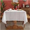 Skcess Tablecloth bianco pizzo cotone tablecloth fiore ricamato con pizzo tovaglia lavabile quadrato 120 x 120 cm