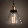 TOKTOP Lampada a sospensione in vetro, lampadario per soggiorno, vintage, paralume in trasparente per interni a sospensione, E27 plafoniera per camera da letto, cucina, sala da pranzo