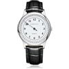 Garrulax Orologi business 24 ore per uomini orologio da polso impermeabile movimento al quarzo, Quadrante bianco con cinturino nero, cinghia