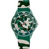 Alienwork Kids Orologio di Apprendimento Bambini Ragazzi Ragazze Verde esercito Bracciale in Silicone Camouflage bambini Impermeabile 5 ATM Tempo di Apprendimento