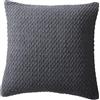 Drift Home - Cuscino carbone (43 x 43 cm) - Cotone riciclato sostenibile - Imbottitura inclusa - Cuscino intrecciato carbone con inserto - Cuscino strutturato/tessuto antracite - Coperta abbinata