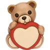 Thun Teddy con Cuore, Medio, Ceramica, Collezione Altro novità 2025, 8,9 x 8,7 x 10,9 cm