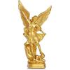 QIANLING San Miguel Arcangel Statua in resina Arcangelo religioso Michele Arcangelo vittorioso su Satana, 31,8 cm, adatta per collezione o decorazione