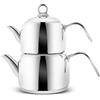 Karaca Urban Mini Metal Teapot Set, Caydanlık, Tea, Tea Maker Teiera turca, Teiera, Tea Maker turco, Bollitore e Tea Maker.