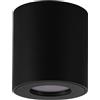 Eglo Plafoniera per esterni Torrecola, lampada per soffitto, in alluminio di colore nero, faretto da soffitto con attacco GU10, IP44, diametro 8 cm
