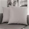 PETTI Artigiani Italiani - Coppia di Federe Cuscino 50x50 cm in Microfibra, Cuscini Arredo Camera da Letto, Divano, Set 2 Fodere Copricuscino, Federa Tinta Unita Grigio, 100% Made in Italy