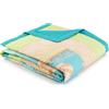 Bassetti POSILLIPO Plaid in 100% cotone, colore verde, V1, dimensioni: 135 x 190 cm - 9328841
