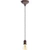 Eglo lampada a sospensione Yorth, 1 fiamma, vintage industriale, in acciaio | nero-rame, cavo nero, per tavolo da pranzo e soggiorno, attacco E27