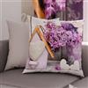 PETTI Artigiani Italiani - Coppia di Federe Cuscino 60x60 cm in Microfibra, Cuscini Arredo Camera da Letto, Divano, Salotto, Set 2 Fodere Copricuscino, Federa Shabby Viola, 100% Made in Italy