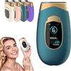 Pazvoza Lumina Lumisilk Luce Pulsata Epilatore IPL 2 in 1, Lumina Lumisilk 6 Livelli di Intensità, Rimozione Peli Indolore per Viso, Corpo, Bikini, Touch Screen LCD, per Donna e Uomo (verde)