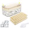 KITDAHOM Contenitore per Cubetti di Ghiaccio - Stampo per Cubetti di Ghiaccio 23 x 14 x 11 cm - Plastica - Facile Rimozione e Conservazione Cubetti - Ideale per Cocktail, Bevande, Caffè (Bianco Latte)