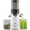 ACOQOOS Spremi - frutta per verdure e frutta interi, Tubo di alimentazione più largo di 135 mm, Capacità di riempimento di 1,8 L, Macchina a succo lento facile da pulire con 2 bicchieri, Bianca