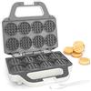 SugarWhisk Mini Waffle Maker Machine, ferro da stiro per bambini per piccoli waffle, cuocere 8 x 5cm piccoli waffle, piccolo Waffle Maker, compatto e facile da usare, superficie antiaderente, ricetta