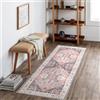 Carvapet Lavabile Tappeto Corridoio 60x180cm Antiscivolo Tappeti Runner Passatoia Lungo Sottile Rosa Tappeti di Zona per Camera da Letto Soggiorno Cucina