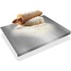 DHINCHANSAIB Tagliere in Acciaio Inox, Spianatoia Professionale Inossidabile, Piano di Lavoro Cucina per impastare pizza, pane, pasta sfoglia, cioccolato e dolci - Larghezza 500x400 Piega 15mm