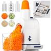 AAOBOSI Tagliaverdure elettrico professionale, Aobosi Tritatutto elettrico,con ampio scivolo per carota intera, patata, 3 lame e motore silenzioso, scatola di stoccaggio-Aggiornamento