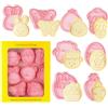 PTaizjjz Set di 8 formine per biscotti pasquali, stampi in plastica 3D, per uova di Pasqua, coniglietto, farfalla, fiore, pecora, carota, per decorazioni per feste di Pasqua (tipo B)