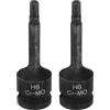QUARKZMAN 2pz H6 (6mm) Presa Esagonale a Impatto 1/2 Prese Azionamento Acciaio CR-MO Prolunga Presa Cacciavite per Chiavi a Cricchetto Elettriche Fissaggio Viti