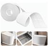 Raqieman Battiscopa morbido, autoadesivo, 20 x 20 mm, 6 m, in PVC, autoadesivo, per cucina e bagno, bianco