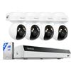 Reolink 4K PoE Kit Videosorveglianza Esterno, Panoramica 355° e Inclinazione 50°, Inseguimento Automatico, Rilevamento di Persona/Veicolo/Animale, NVR 8CH con HDD 2TB, Registrazione 24/7, RLK8-800PT4
