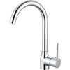 Hapilife Rubinetto da cucina, per lavello in acciaio inox, cromato, Others
