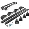 CHROMEMASTER TURTLE AIR2 | Barre Portatutto, Portapacchi, Barre da Tetto | Compatibile con Jeep Compass 2017-; Viene utilizzato per il montaggio di box da tetto, portabiciclette, scale | Struttura alluminio; TÜV
