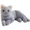 GVMJHYK Peluche di Gatto Realistico, Peluche Simulazione Del Gatto, Simulazione Del Gatto Realistico Ragdoll Gatto Figa Peluche Bambola Giocattolo Gattino Figura Bambola Regalo per Bambini-Grigio