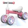 VITONIS Bicicletta Senza Pedali per 1-2 Anni Baby Walkers regalo per ragazzi e ragazze Giocattoli Regali per Bambini con quattro ruote illuminate