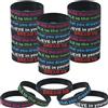 HO-SFSM 30 pezzi Bracciali Motivazionali in Gomma, Silicone Wristbands, stili detti positivi, regali per il collega dello studente dell'adolescente