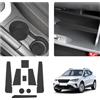 LUWU Compatibili con Seat Arona/Seat Ibiza 6F KJ1 Facelift 2017-2024 Tappetini in Gomma Console Centrale Tappetini Antiscivolo Anti-Polvere Portabicchieri Seat Ibiza 6F Accessori (Nero)