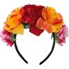 Upstore Fascia per capelli messicana con fiori per Halloween, corona di fiori di rosa, accessori per capelli per cosplay, feste di carnevale