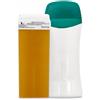 Dermawax Roll On Miele - Set depilazione con scaldacera elettrico 25W Made in China cartuccia cera al miele 100 ml Made in Italy - Cera calda professionale per gambe, braccia, ascelle, schiena e petto