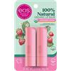 eos USDA Balsamo per labbra biologico, sorbetto di fragole, cura delle labbra per idratare le labbra secche, 100% naturale e senza glutine, idratazione a lunga durata, 4 g, 2 pezzi