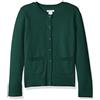 Amazon Essentials Cardigan uniforme aderente - colori fuori produzione Bambine e ragazze, Verde Scuro, 4 anni