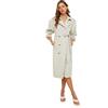 Trendyol Beige archbreaker Detailed Water Driving Long Trench Coat Impermeabile, 42 da Donna