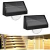 Bigzom Segnapasso Led Esterno Solare, Faretti RGB con 10 Modalità Colore, faretto led da esterno solare IP65 Impermeabile, 180° Grandangolo per Scale/Recinzioni/Giardino/Balcone (2 Pezzi)