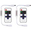 Aroidful 2 Pezzi Mini Controllore LED 12V DC Telecomandi Wireless RF a 11 Tasti RF Dimmer Controllo Wireless Controller per Strisce Led SMD 3528 5050 Monocolore