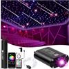 DEWEL Luce in Fibra Ottica, 16W RGBW 300PCS*0.75mm*2m/Meteora 3W Bianco 20pcs*1.0mm*2m, APP Bluetooth/Telecomando a 28 Tasti Starry Sky Plafoniere Kit per Casa/Auto/Soffitto Room Decor