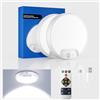 Homelist Plafoniera LED Soffitto con Sensore di Movimento, Senza Fili Lampadario Bagno, Lampada LED Ricaricabile da 8000 mAh Batteria, Lampadari Moderno per Cameretta, Cucina, Balcone, Garage, 2 Pack