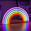 AOOTE Neon Led Arcobaleno Night Light - Nuvole con Alimentazione a Batteria o USB - Insegna per Kids Room Party Festive Decor