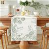 Aisybaklyn Tovaglia da Tavolo 40x140 cm Verde Rustico Floreale Impermeabile
