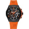 NAVIFORCE Orologi da uomo Nuovo Cinturino in Silicone Calendario Al Quarzo Maschile Impermeabile Moda Sport Orologi Da Polso Blu Design Orologio Sens, Arancione, Cinturino